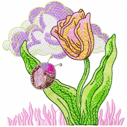 Flowers And Tree Embroidery Design 5 Flowers And Tree Embroidery Design 5